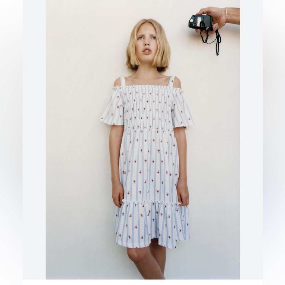 Zara Kids | Textured Floral Dress